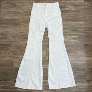 Jealous Tomato White High Rise Ultra Flare Bell Bottom Stretch Jeans